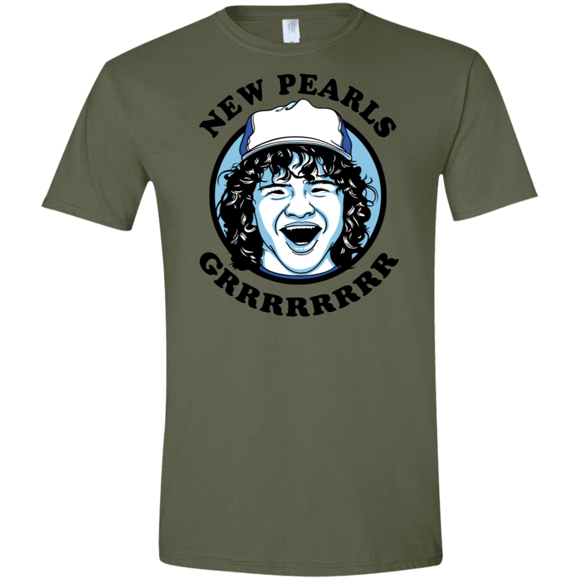 T-Shirts Military Green / S New Pearls Men's Semi-Fitted Softstyle