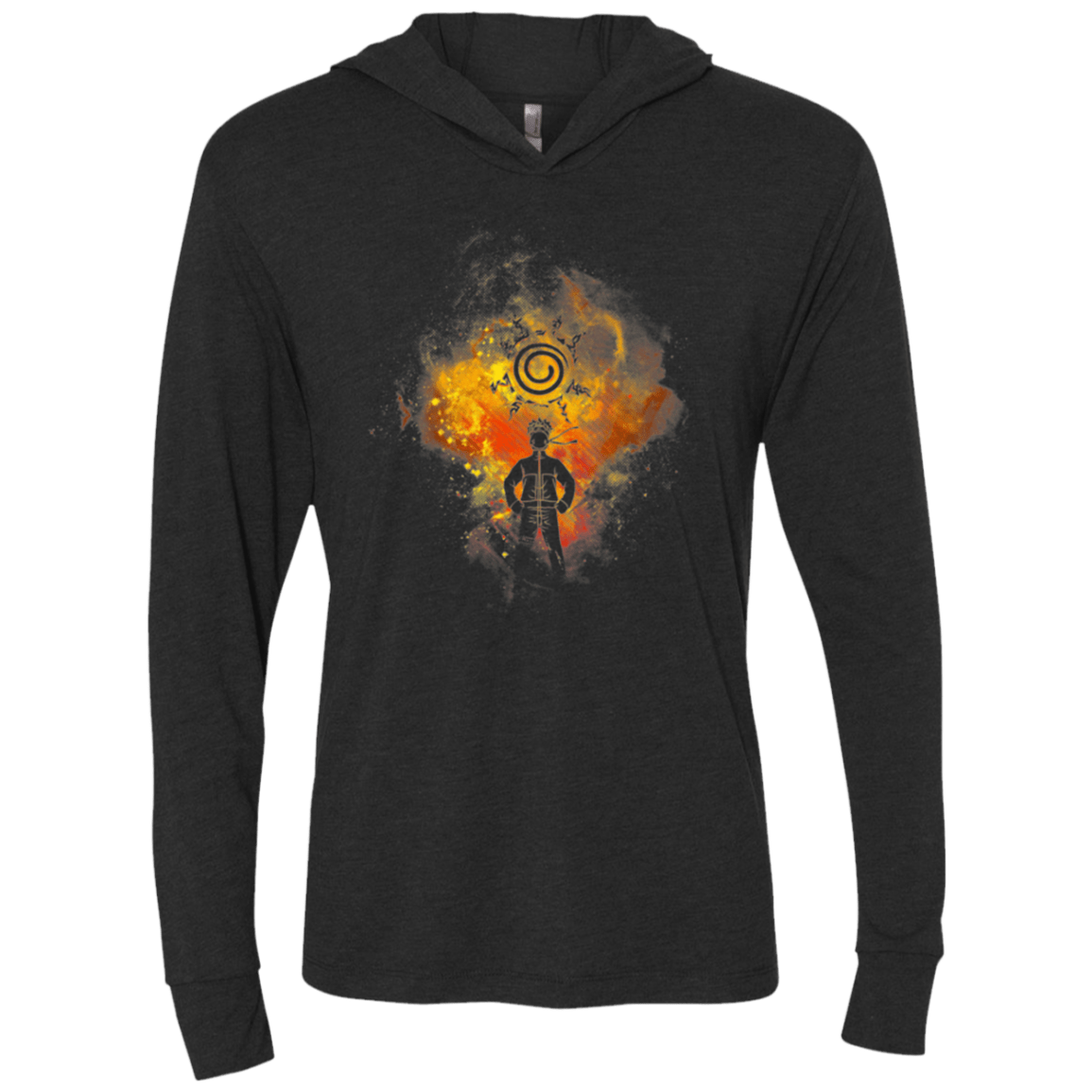 T-Shirts Vintage Black / X-Small NINJA ART Triblend Long Sleeve Hoodie Tee