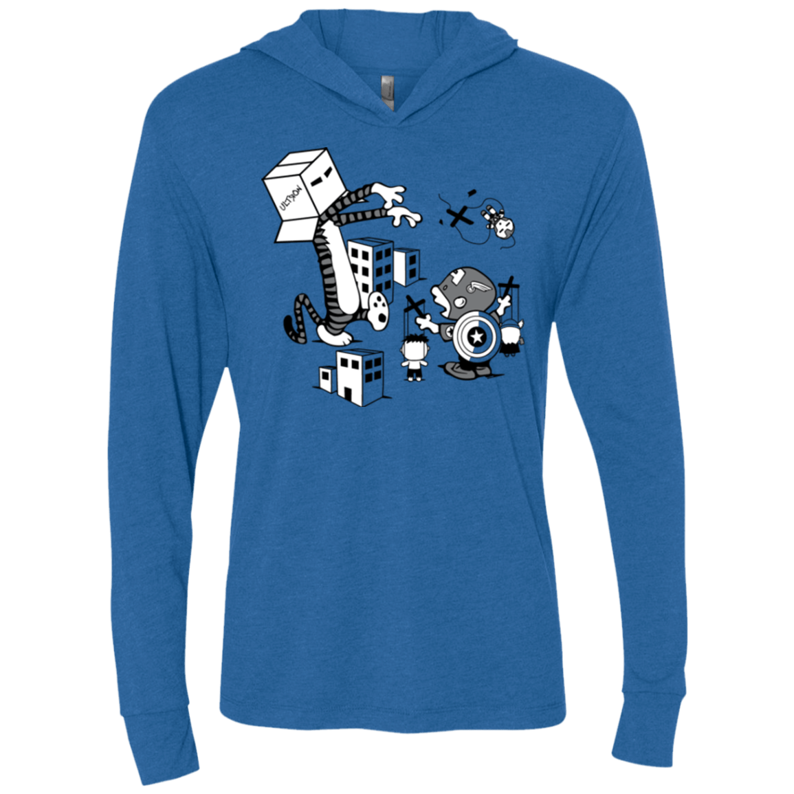 T-Shirts Vintage Royal / X-Small No Strings Attached Triblend Long Sleeve Hoodie Tee