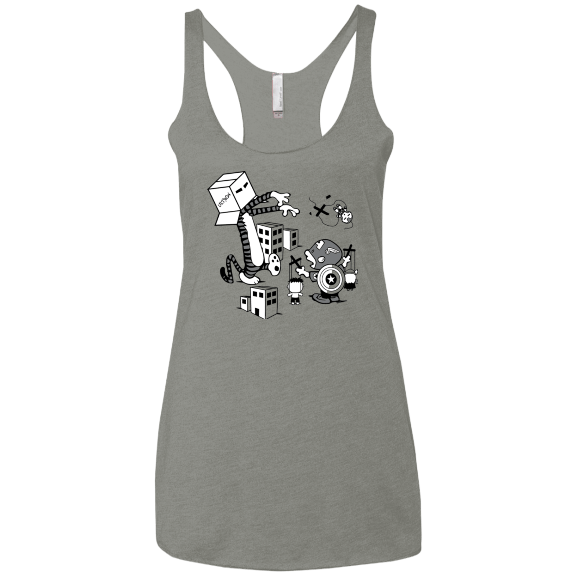 T-Shirts Venetian Grey / X-Small No Strings Attached Women's Triblend Racerback Tank