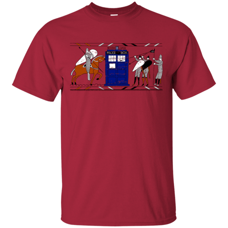 T-Shirts Cardinal / S Nocens Lupus Tardis in the Bayeux Tapestry T-Shirt