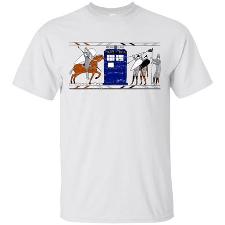 T-Shirts White / S Nocens Lupus Tardis in the Bayeux Tapestry T-Shirt