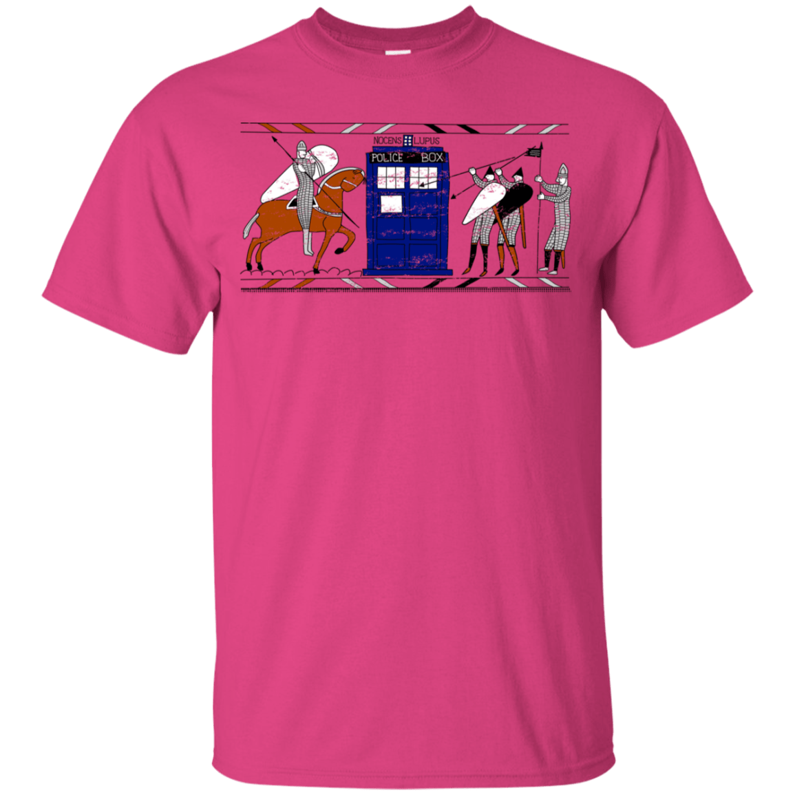T-Shirts Heliconia / YXS Nocens Lupus Tardis in the Bayeux Tapestry Youth T-Shirt