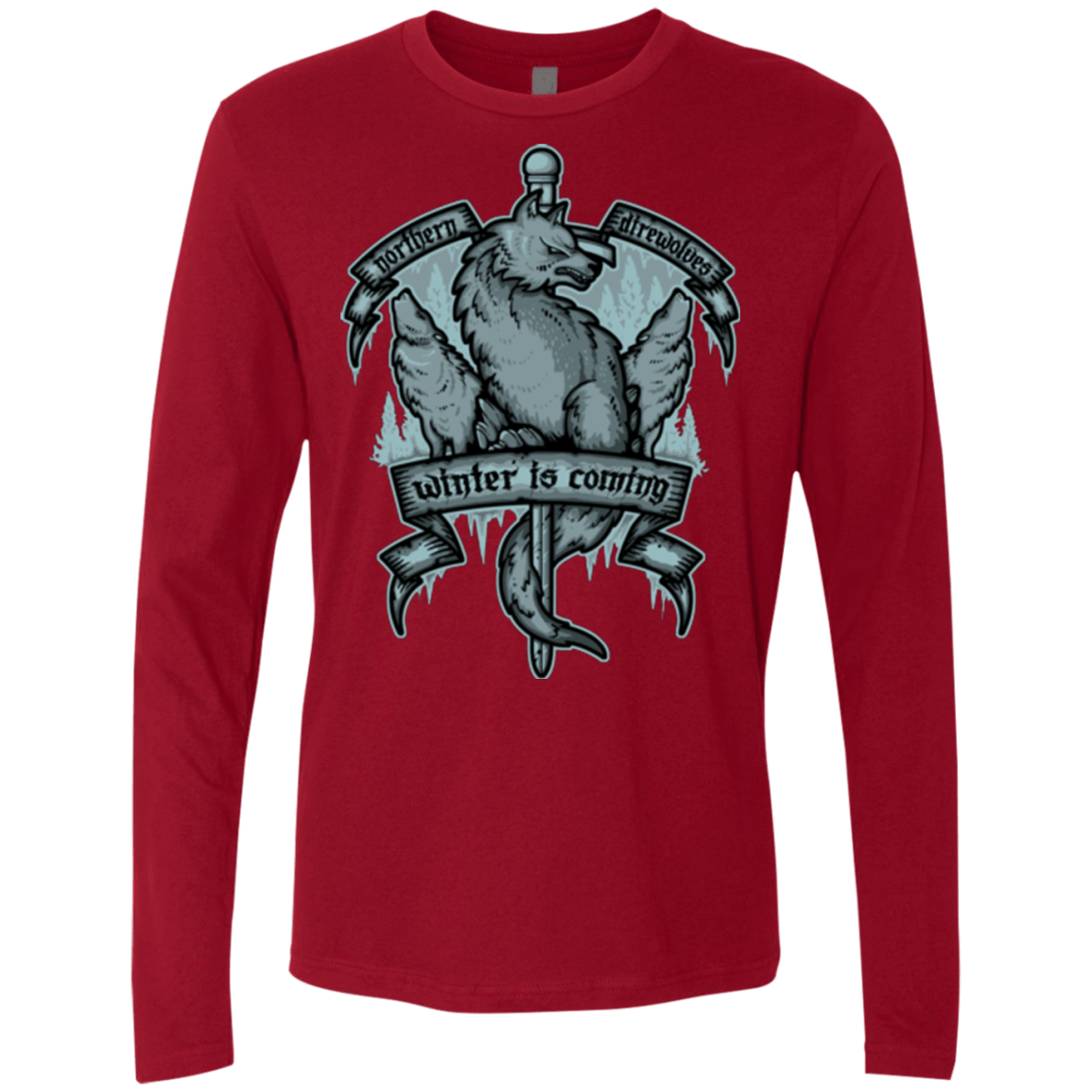 T-Shirts Cardinal / Small Northern Direwolves Men's Premium Long Sleeve