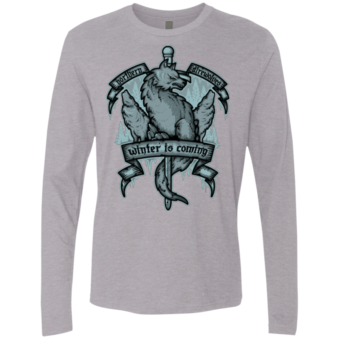 T-Shirts Heather Grey / Small Northern Direwolves Men's Premium Long Sleeve