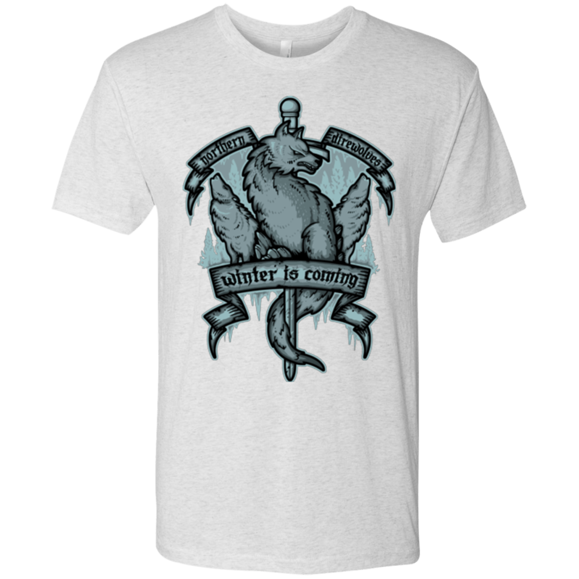 T-Shirts Heather White / Small Northern Direwolves Men's Triblend T-Shirt