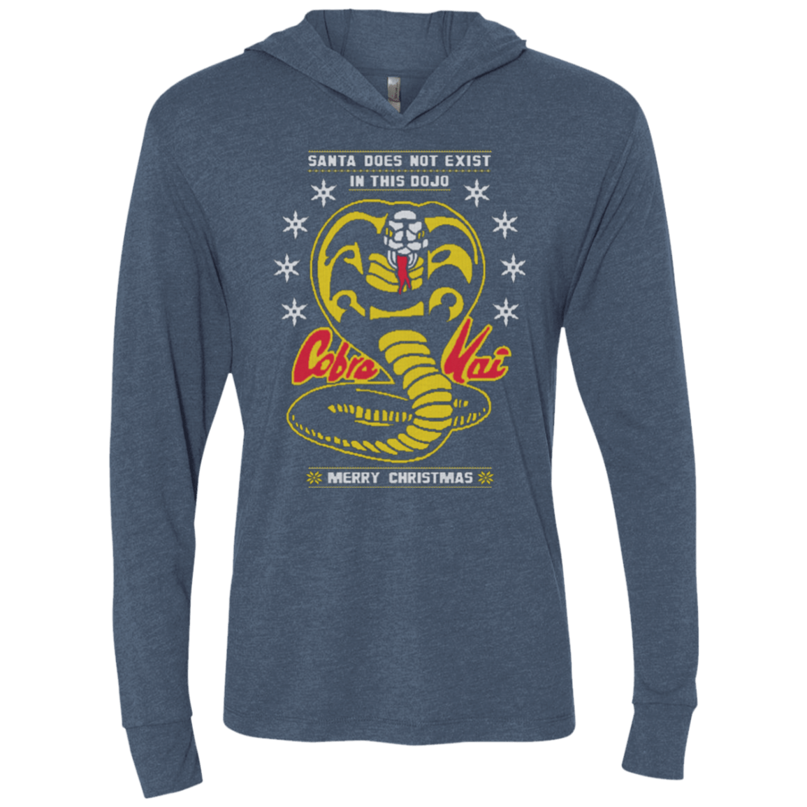T-Shirts Indigo / X-Small NOT IN THIS DOJO Triblend Long Sleeve Hoodie Tee