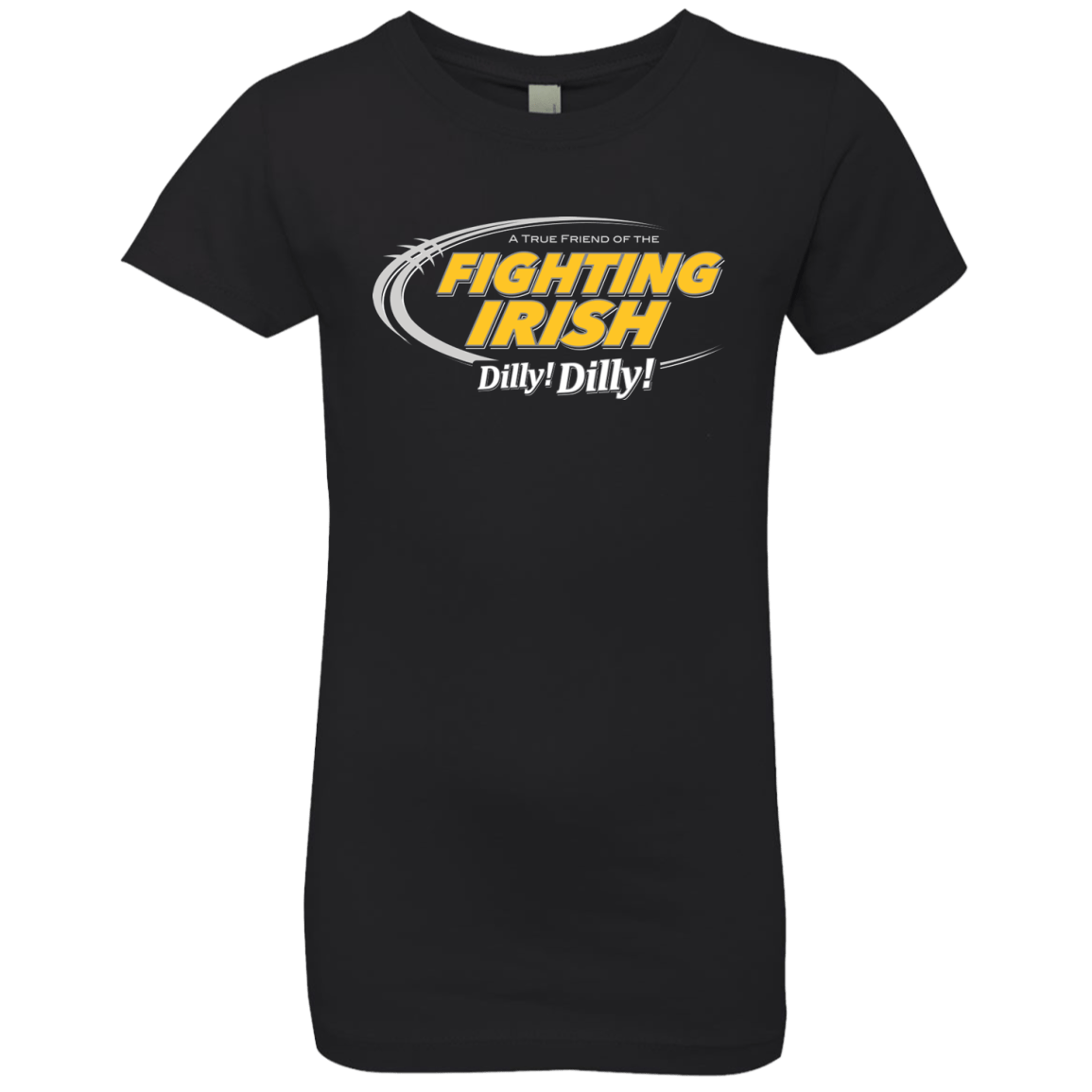 T-Shirts Black / YXS Notre Dame Dilly Dilly Girls Premium T-Shirt