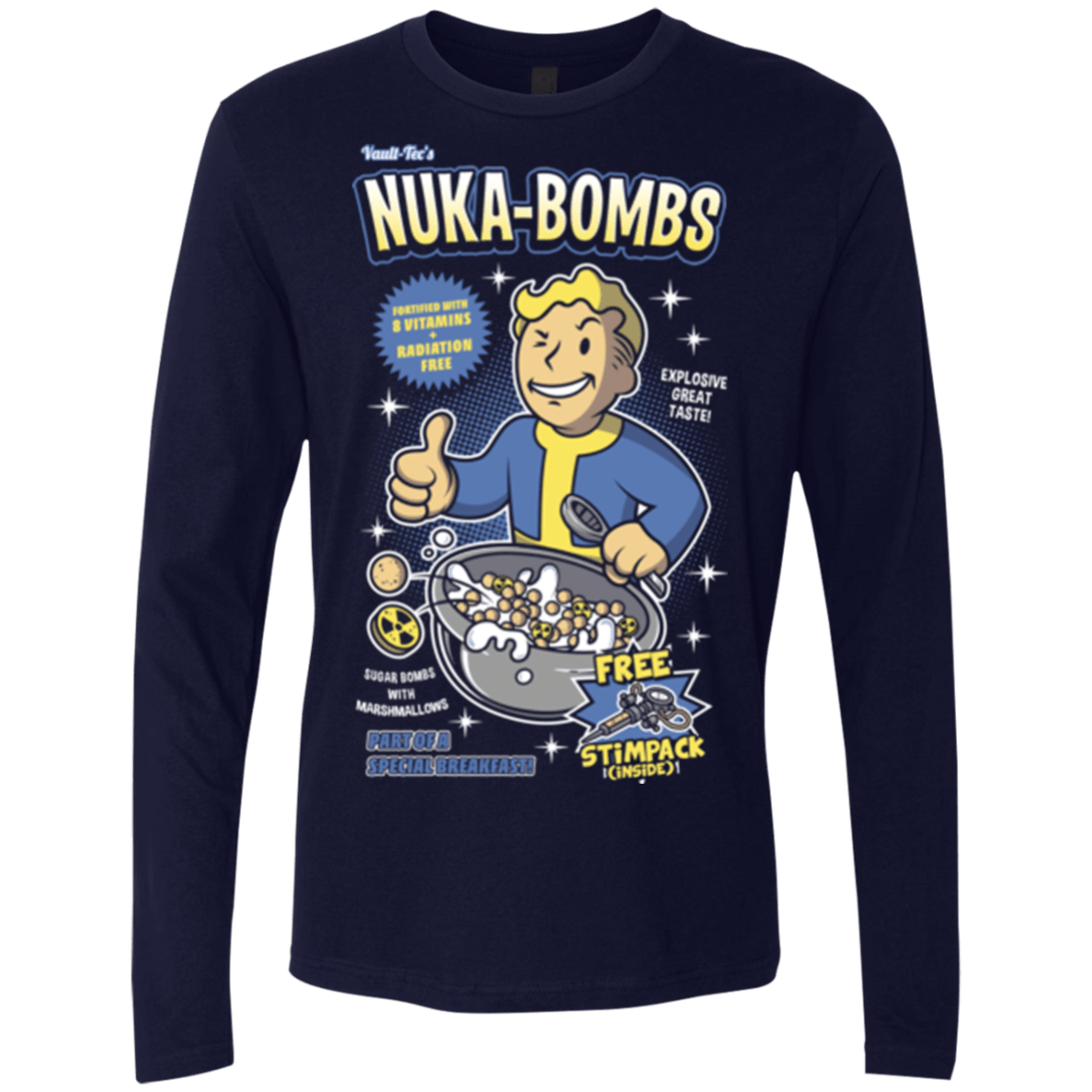 T-Shirts Midnight Navy / Small Nuka Bombs Men's Premium Long Sleeve