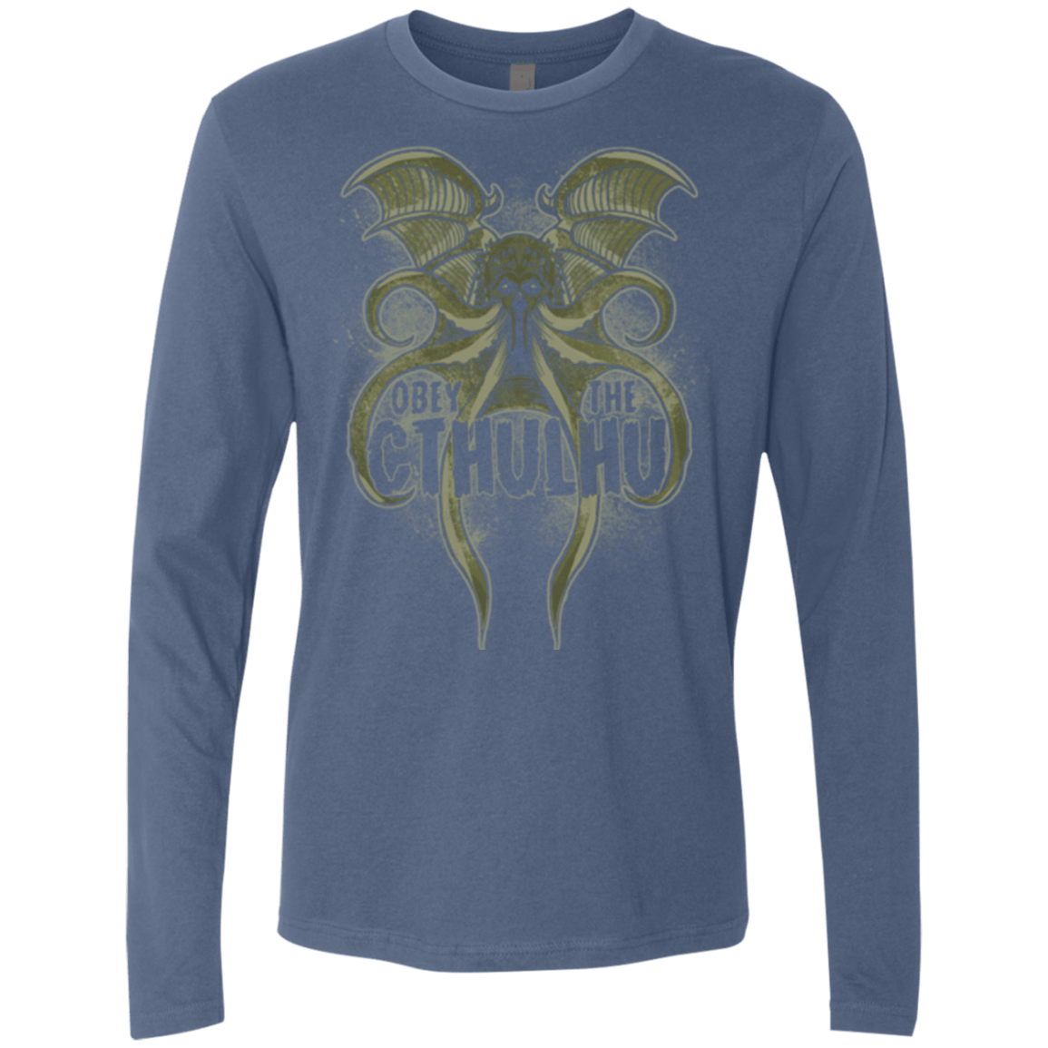 T-Shirts Indigo / Small Obey the Cthulhu Men's Premium Long Sleeve