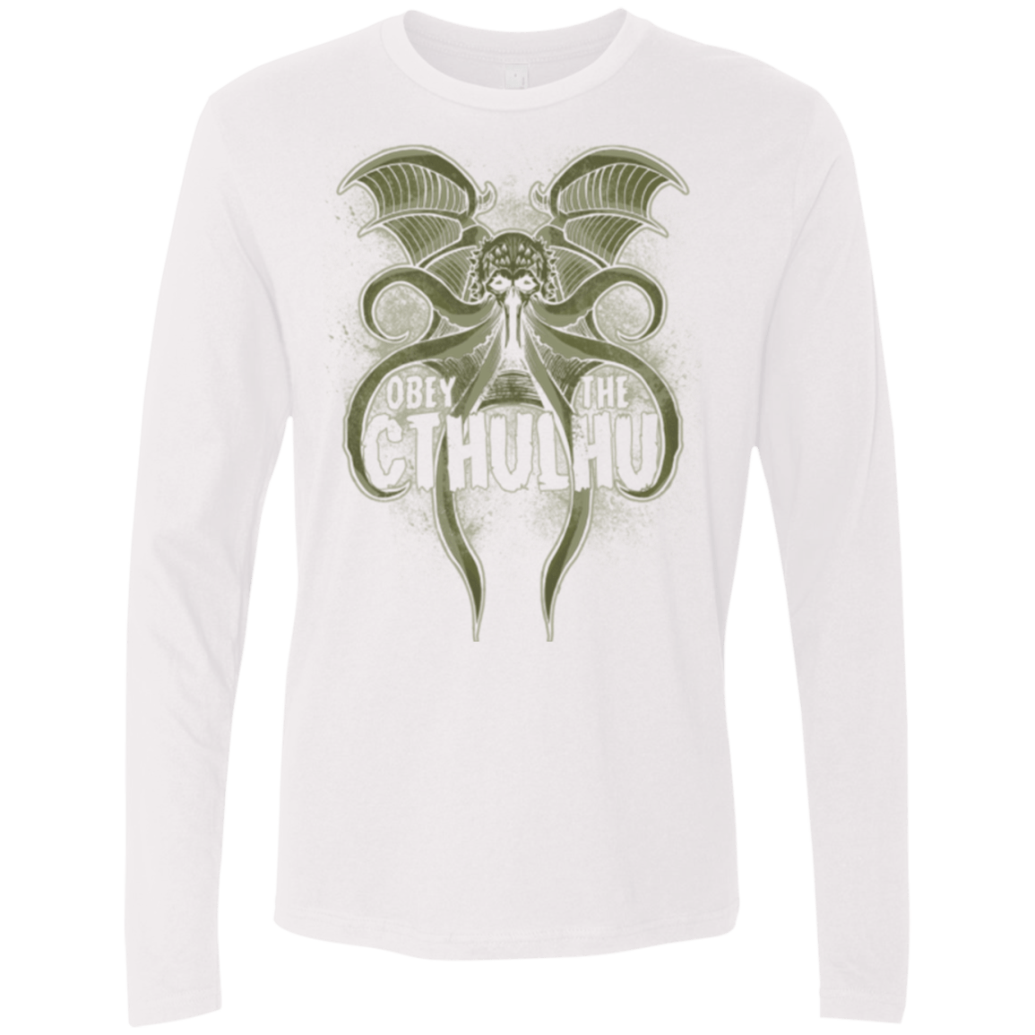 T-Shirts White / Small Obey the Cthulhu Men's Premium Long Sleeve