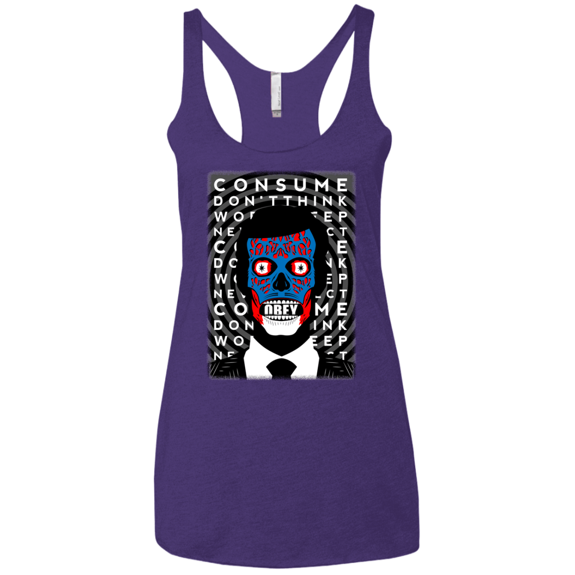 T-Shirts Purple / X-Small OBEY Women's Triblend Racerback Tank