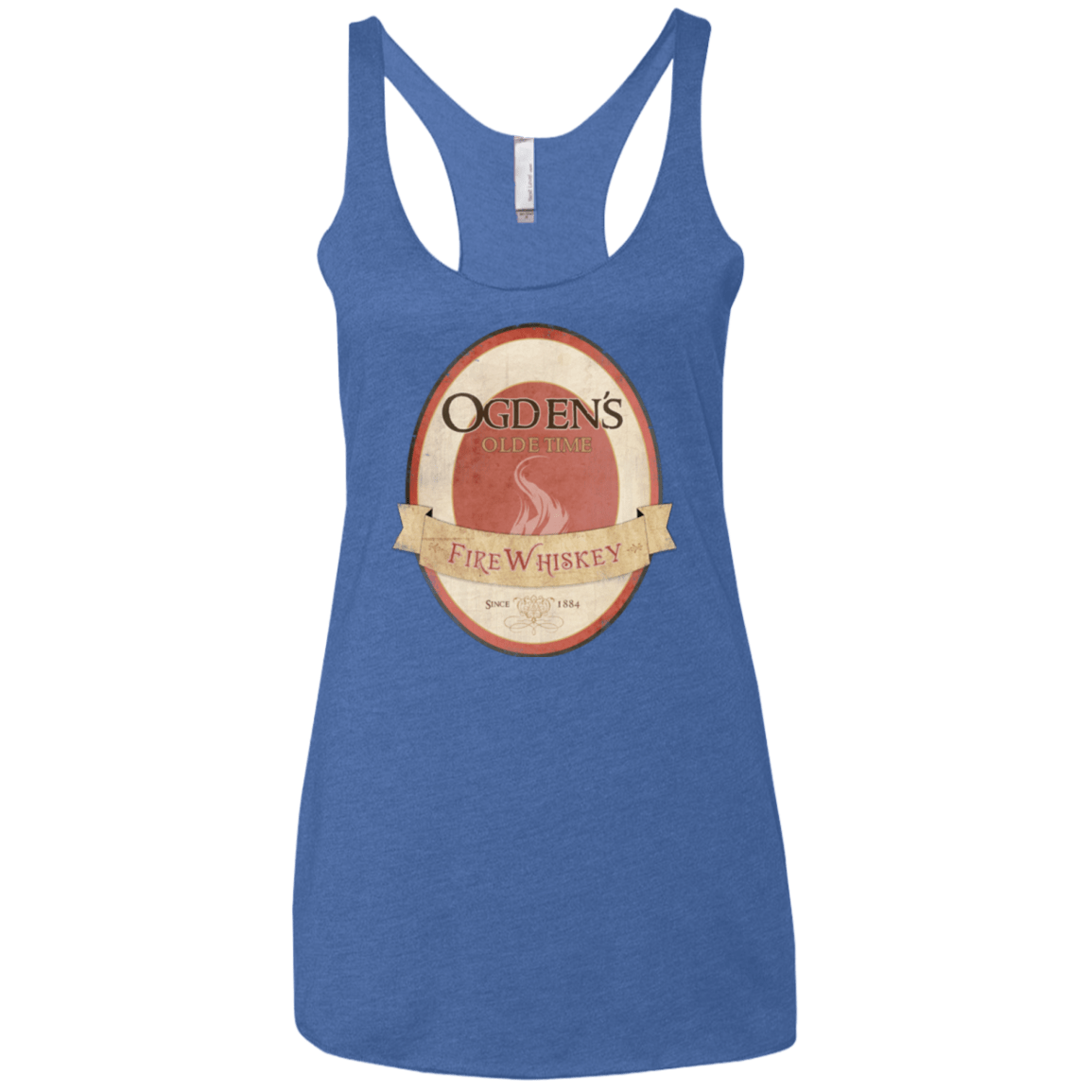 T-Shirts Vintage Royal / X-Small Ogdens Fire Whiskey Women's Triblend Racerback Tank