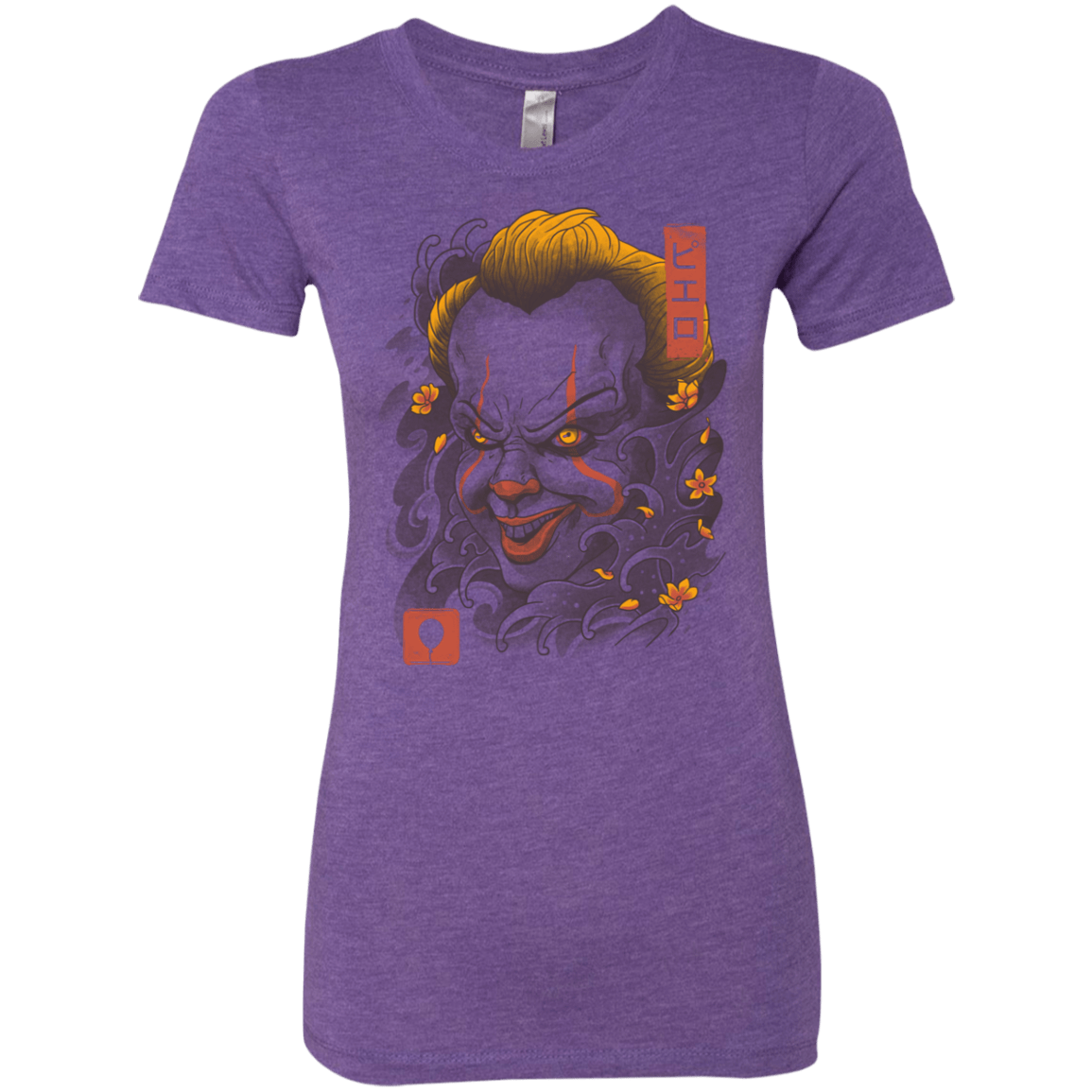 T-Shirts Purple Rush / S Oni Clown Mask Women's Triblend T-Shirt
