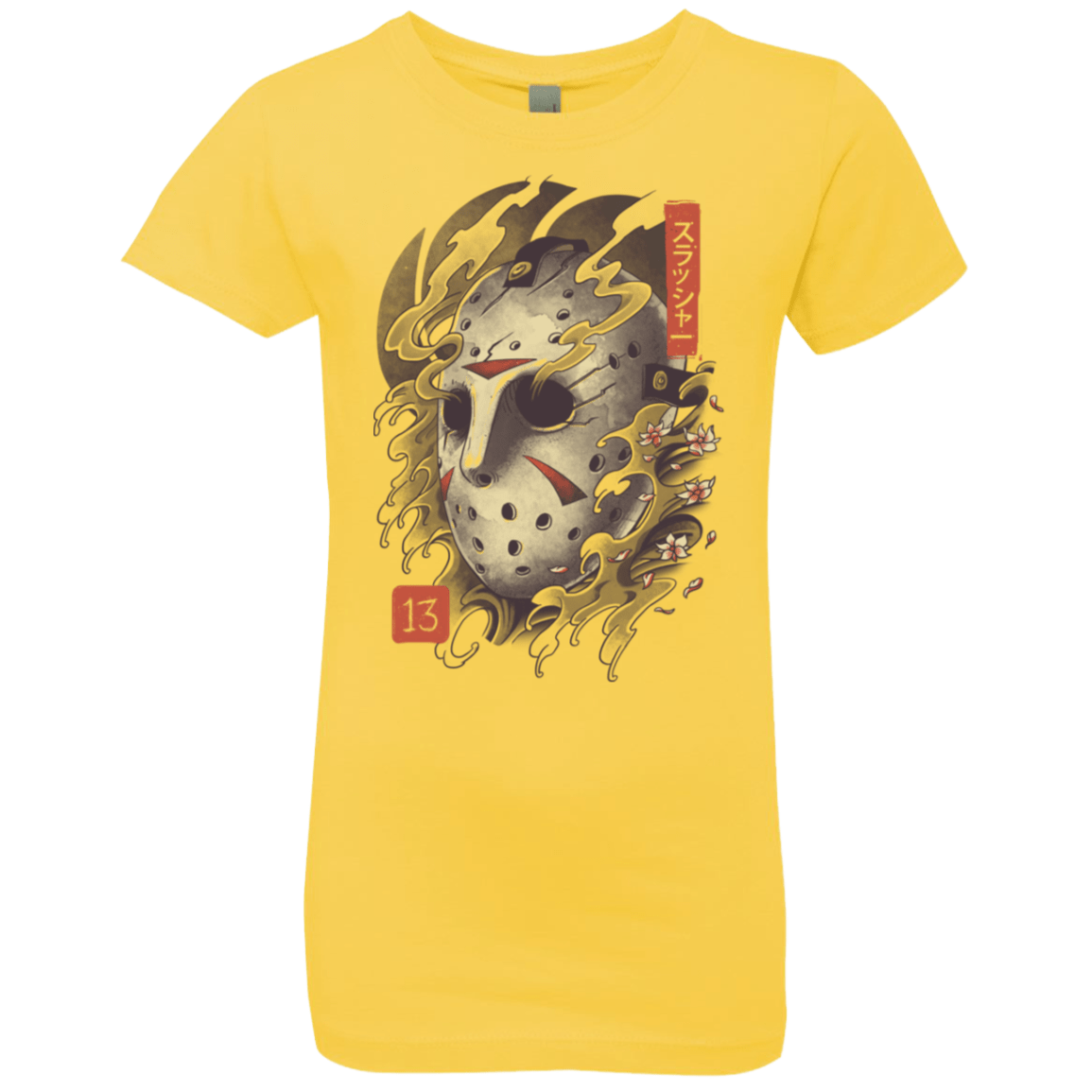 T-Shirts Vibrant Yellow / YXS Oni Jason Mask Girls Premium T-Shirt