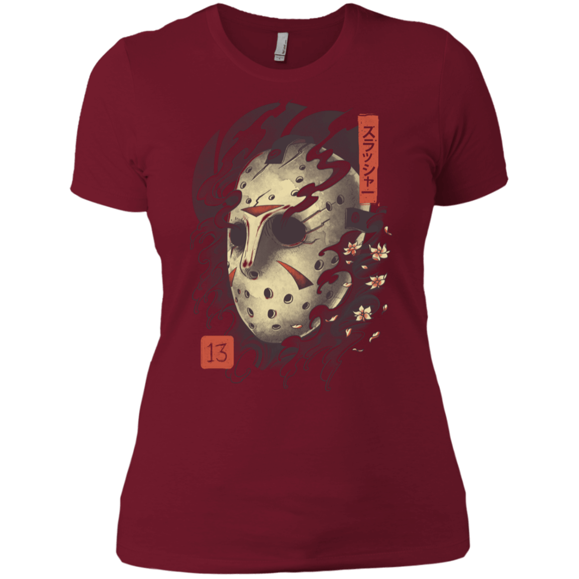 T-Shirts Scarlet / X-Small Oni Jason Mask Women's Premium T-Shirt