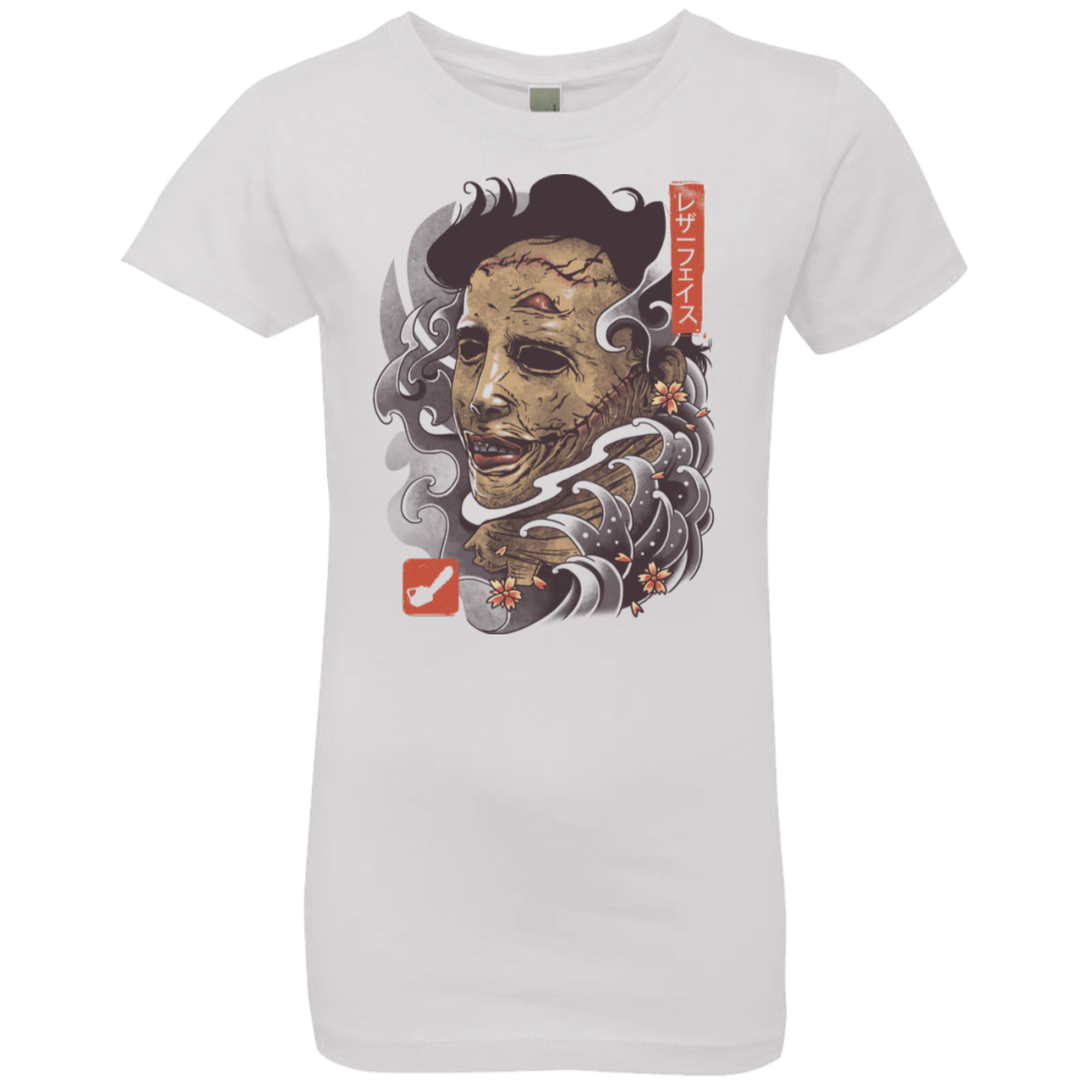 T-Shirts White / YXS Oni Leather Mask Girls Premium T-Shirt