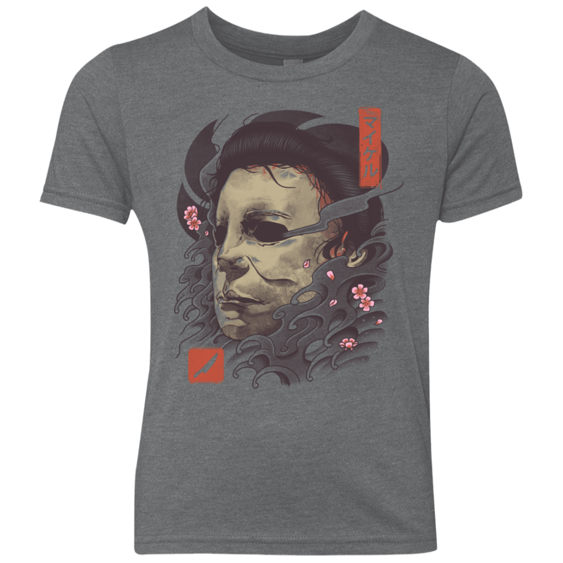 T-Shirts Premium Heather / YXS Oni Slasher Mask Youth Triblend T-Shirt
