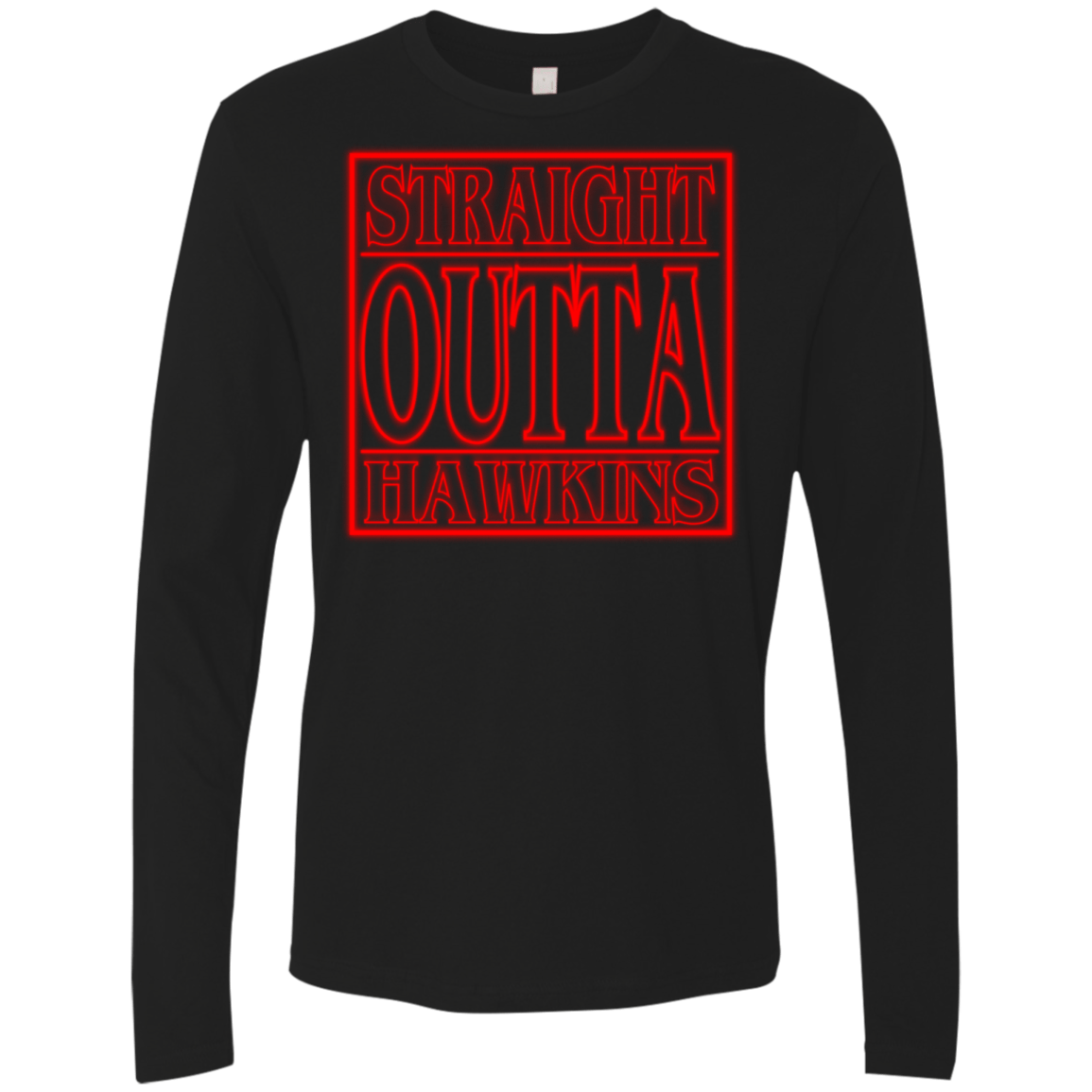 T-Shirts Black / Small Outta Hawkins Men's Premium Long Sleeve