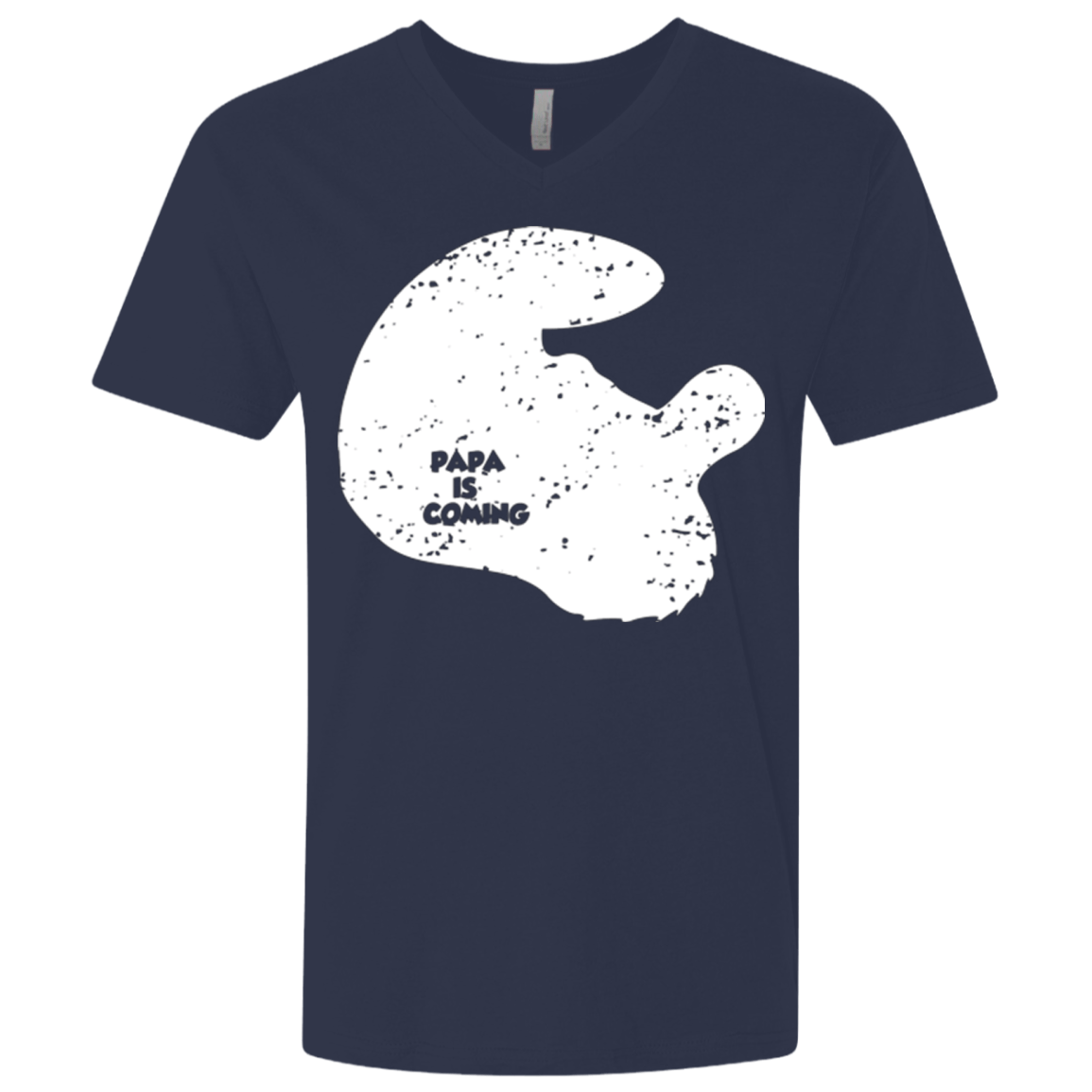T-Shirts Midnight Navy / X-Small Papa Is Coming Men's Premium V-Neck