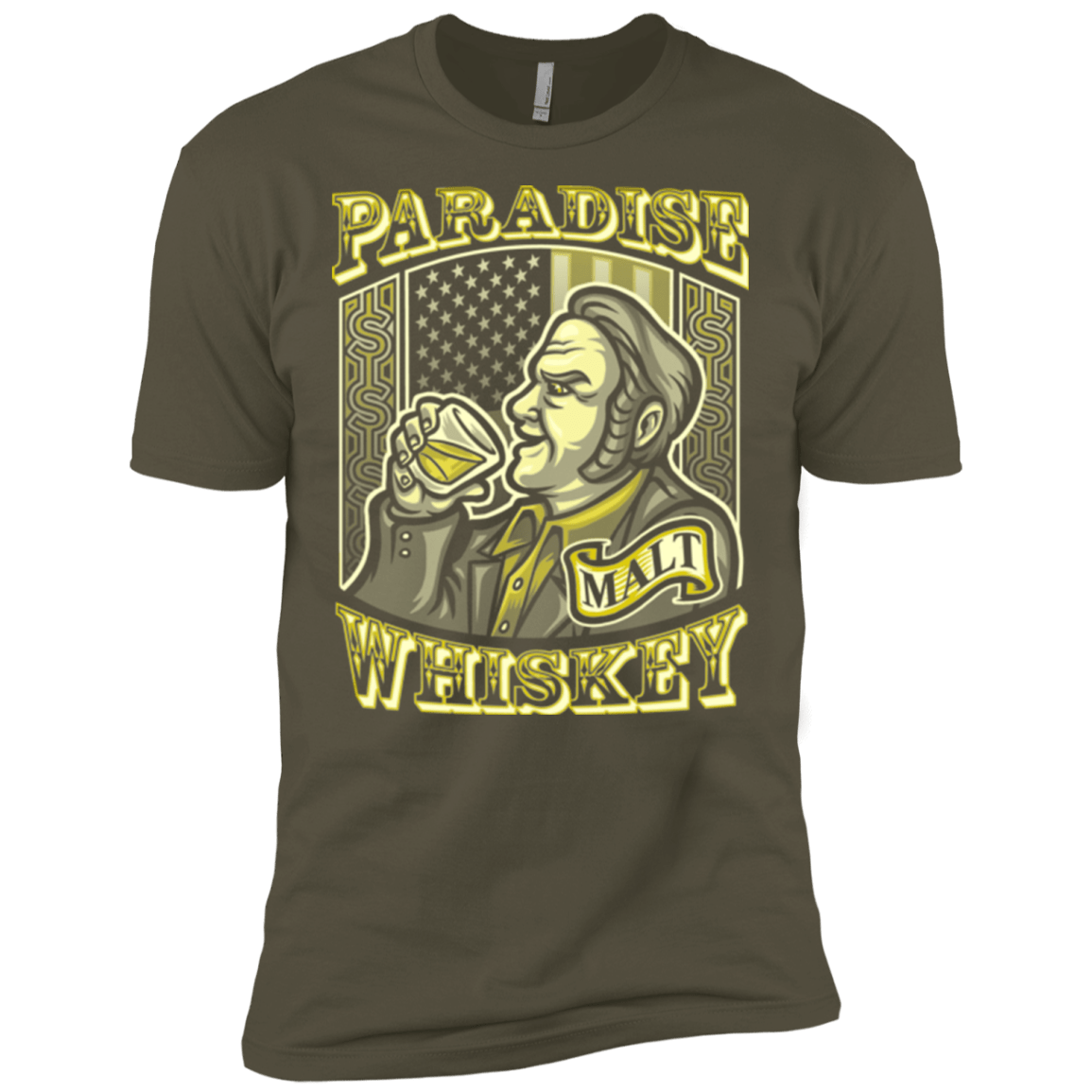 T-Shirts Military Green / X-Small Paradise Whiskey Men's Premium T-Shirt