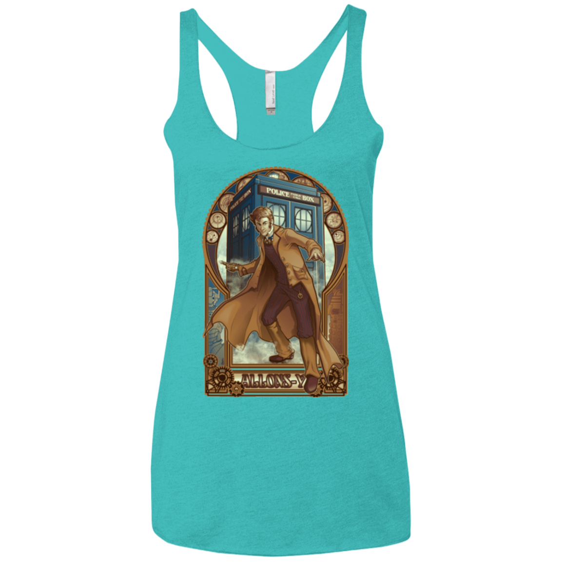 T-Shirts Tahiti Blue / X-Small Physicker Whom Women's Triblend Racerback Tank