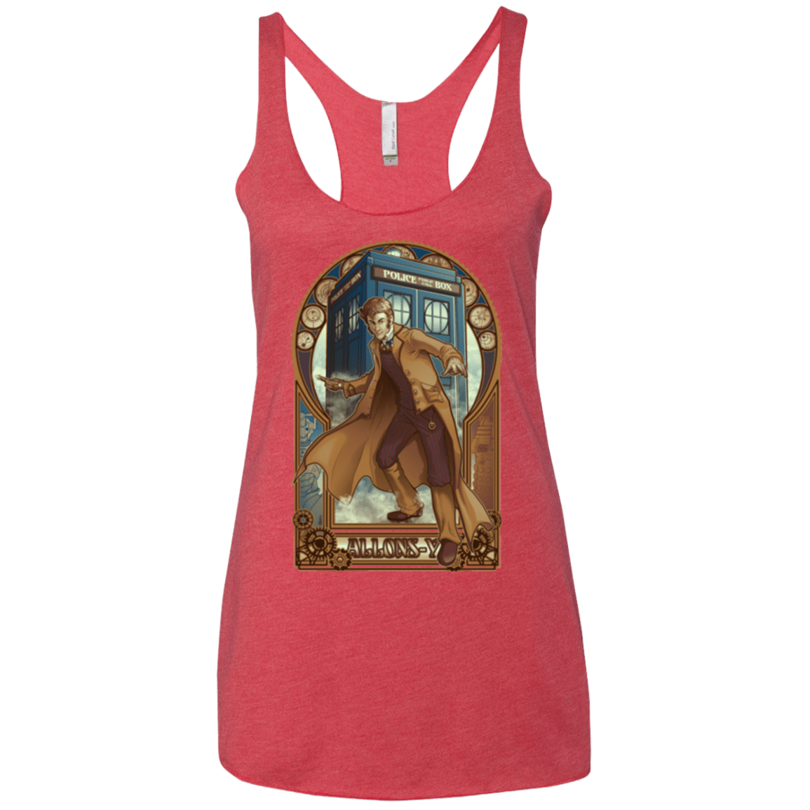 T-Shirts Vintage Red / X-Small Physicker Whom Women's Triblend Racerback Tank