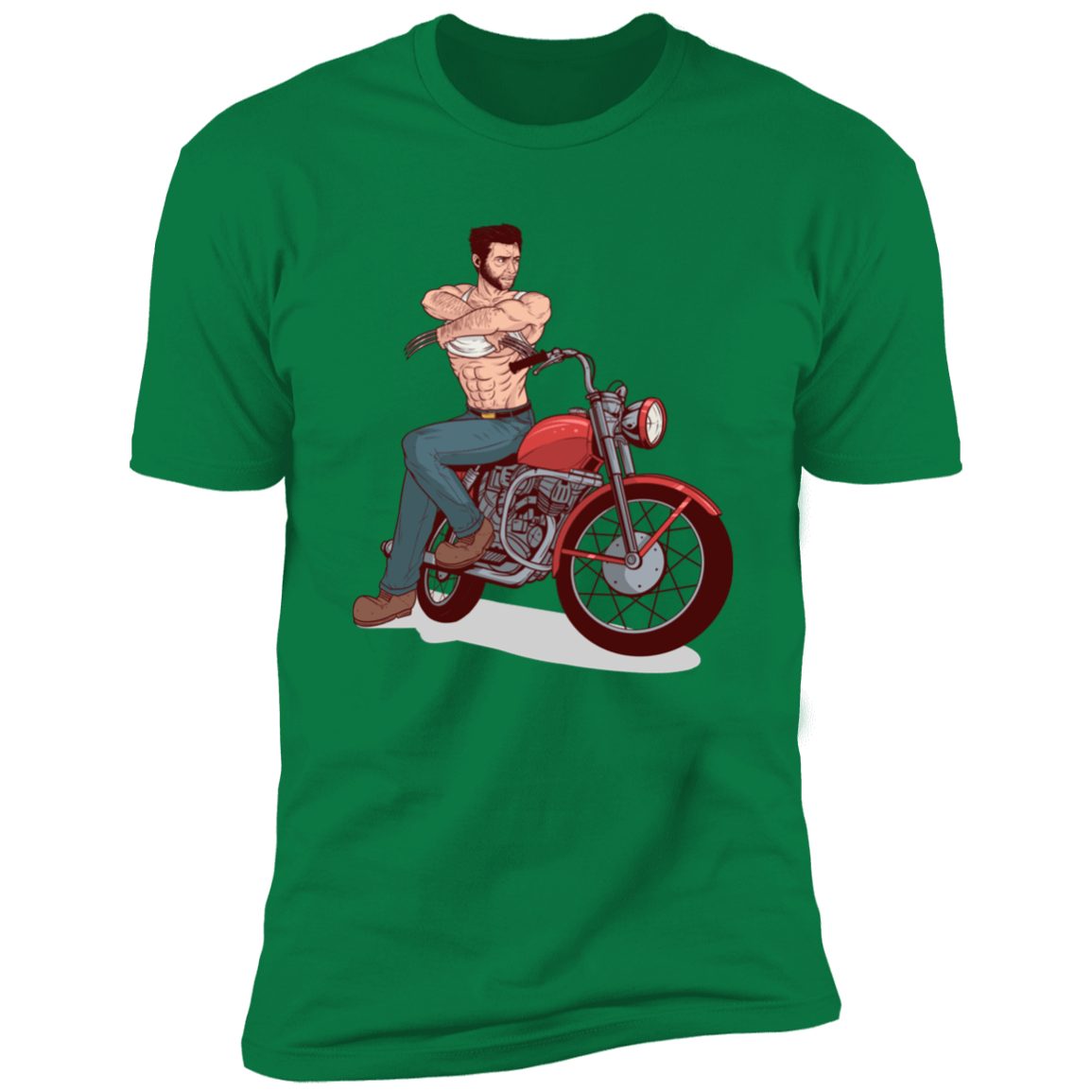T-Shirts Kelly Green / S Pin-up Wolverine Men's Premium T-Shirt