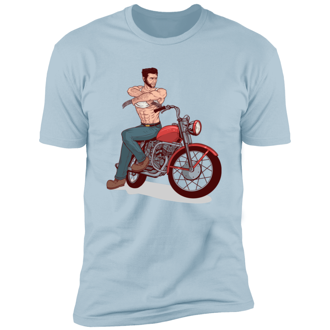 T-Shirts Light Blue / S Pin-up Wolverine Men's Premium T-Shirt