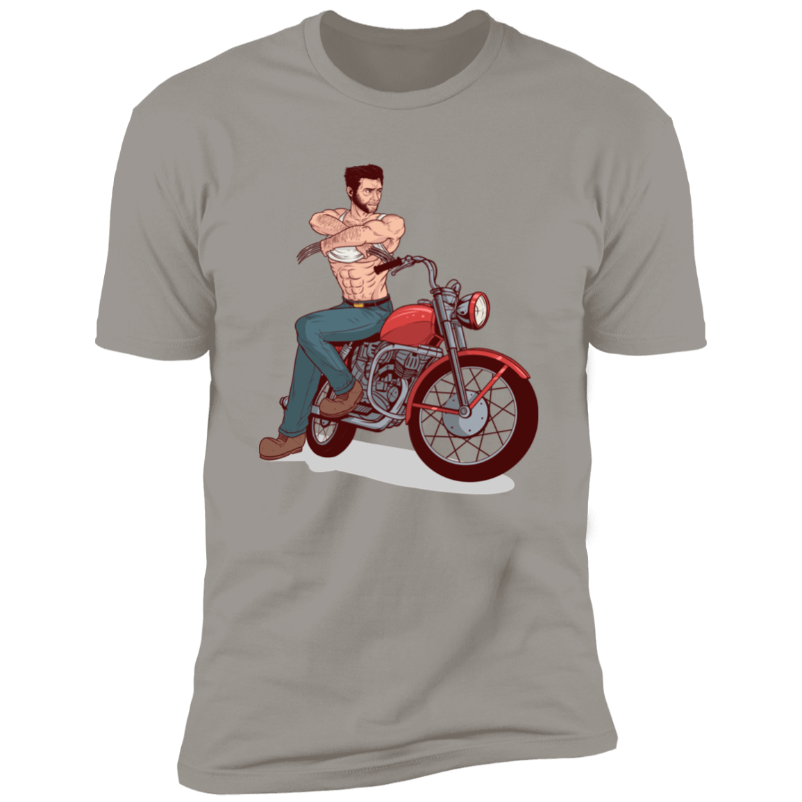 T-Shirts Light Grey / S Pin-up Wolverine Men's Premium T-Shirt