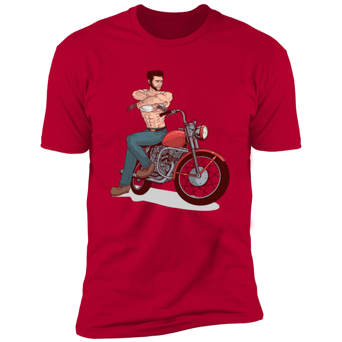 T-Shirts Red / S Pin-up Wolverine Men's Premium T-Shirt