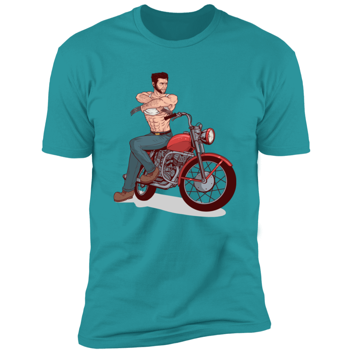 T-Shirts Tahiti Blue / S Pin-up Wolverine Men's Premium T-Shirt