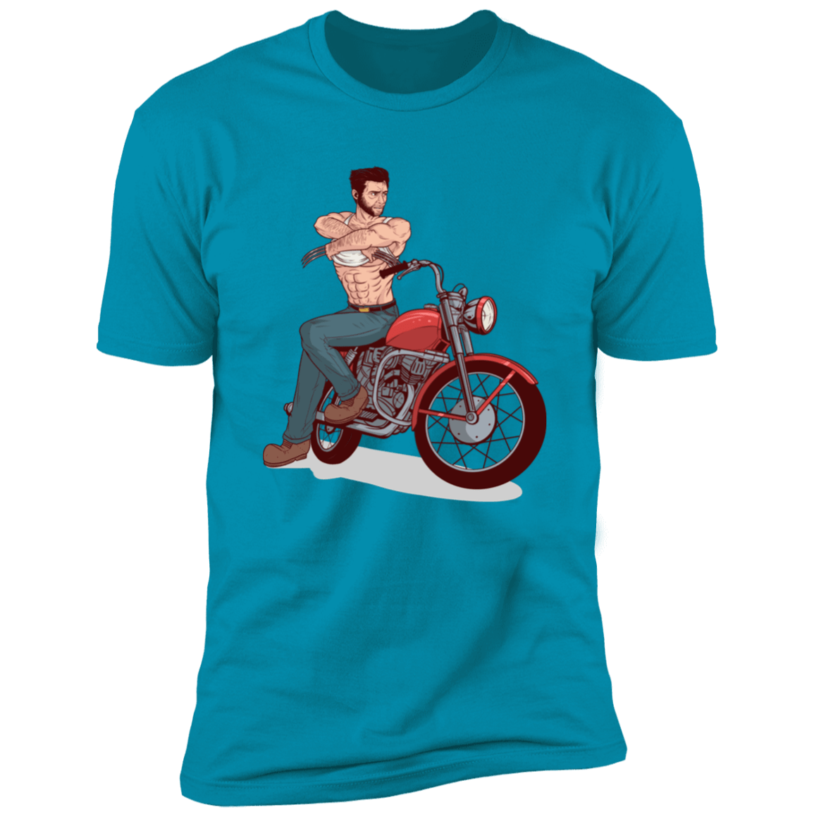 T-Shirts Turquoise / S Pin-up Wolverine Men's Premium T-Shirt