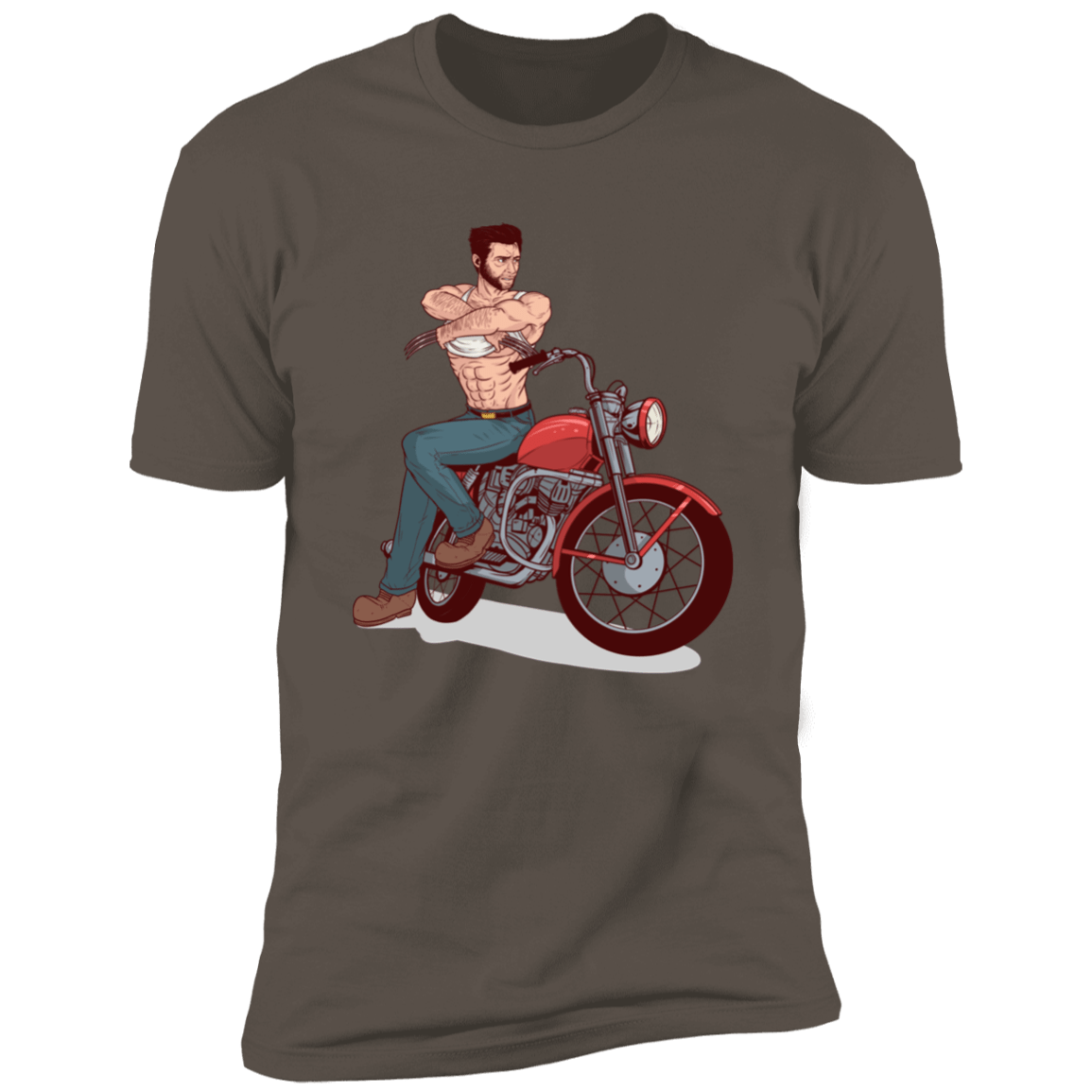 T-Shirts Warm Grey / S Pin-up Wolverine Men's Premium T-Shirt