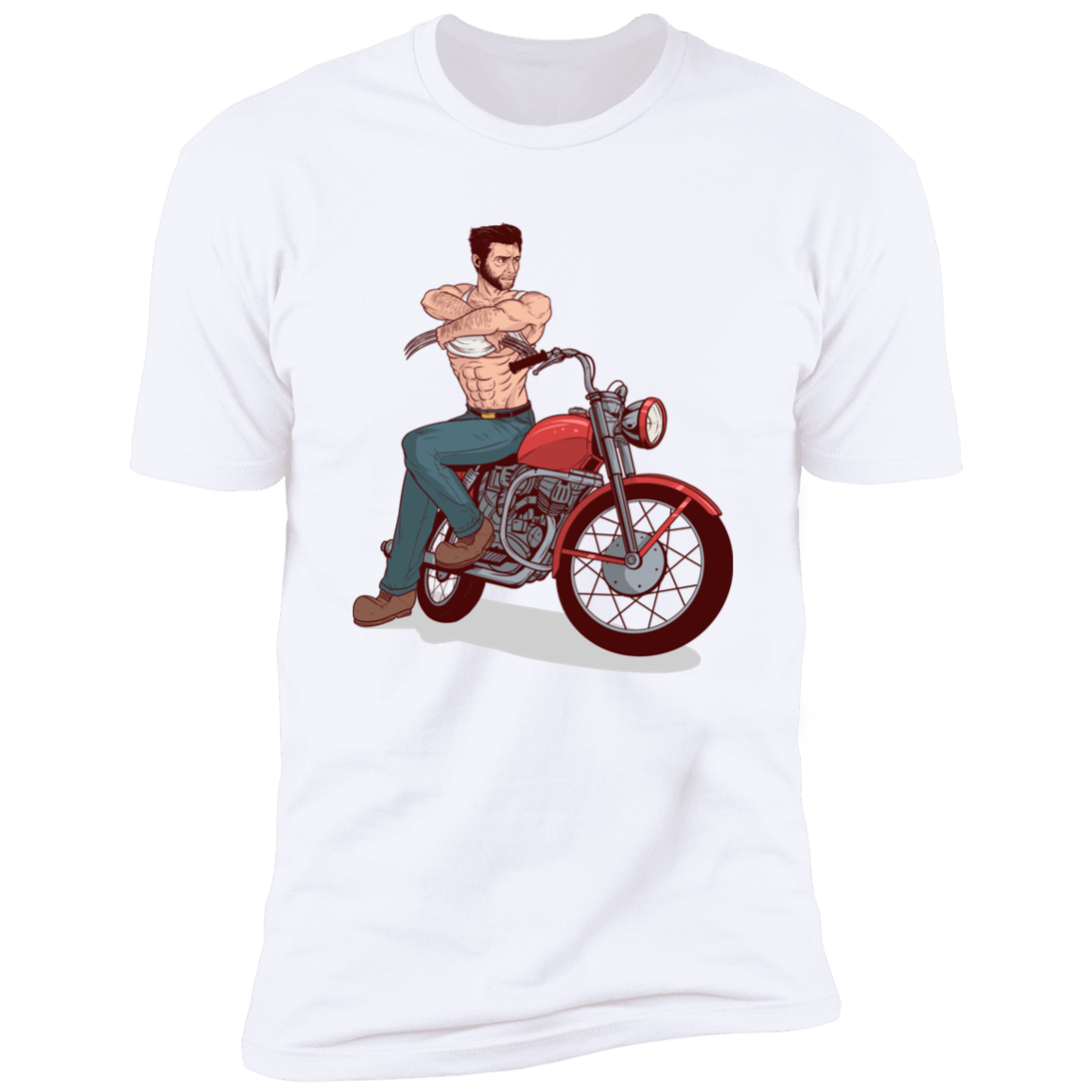 T-Shirts White / S Pin-up Wolverine Men's Premium T-Shirt