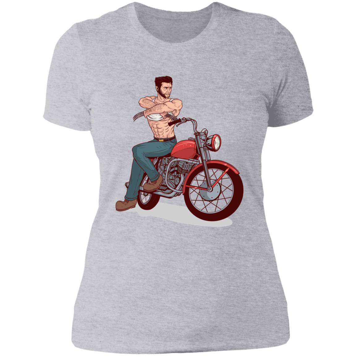 T-Shirts Heather Grey / S Pin-up Wolverine Women's Premium T-Shirt