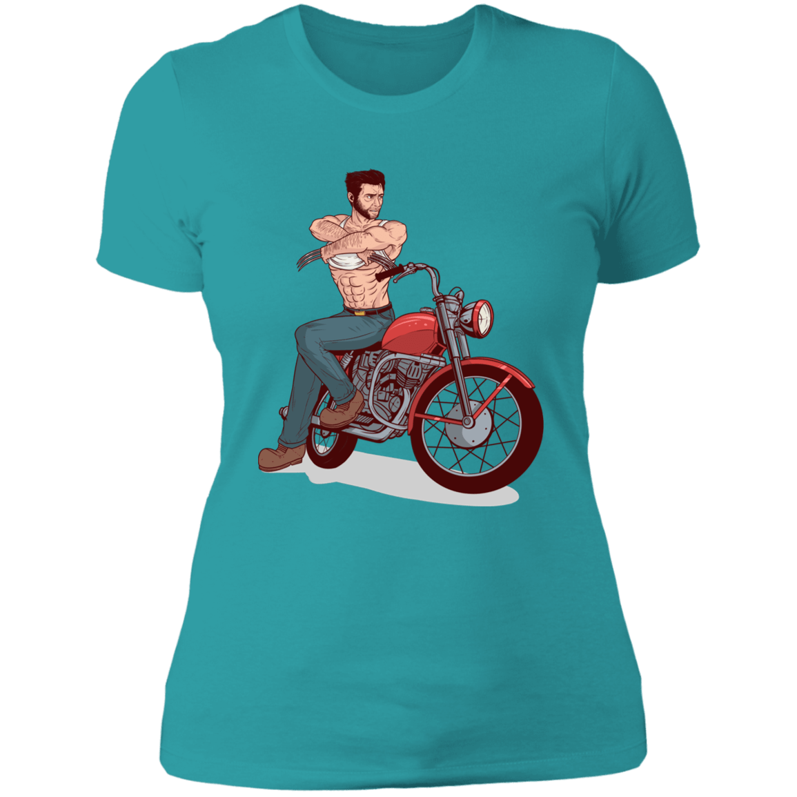 T-Shirts Tahiti Blue / S Pin-up Wolverine Women's Premium T-Shirt