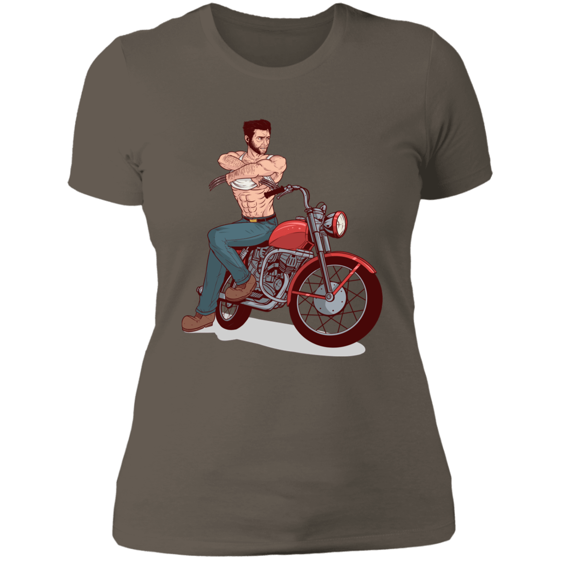 T-Shirts Warm Grey / S Pin-up Wolverine Women's Premium T-Shirt