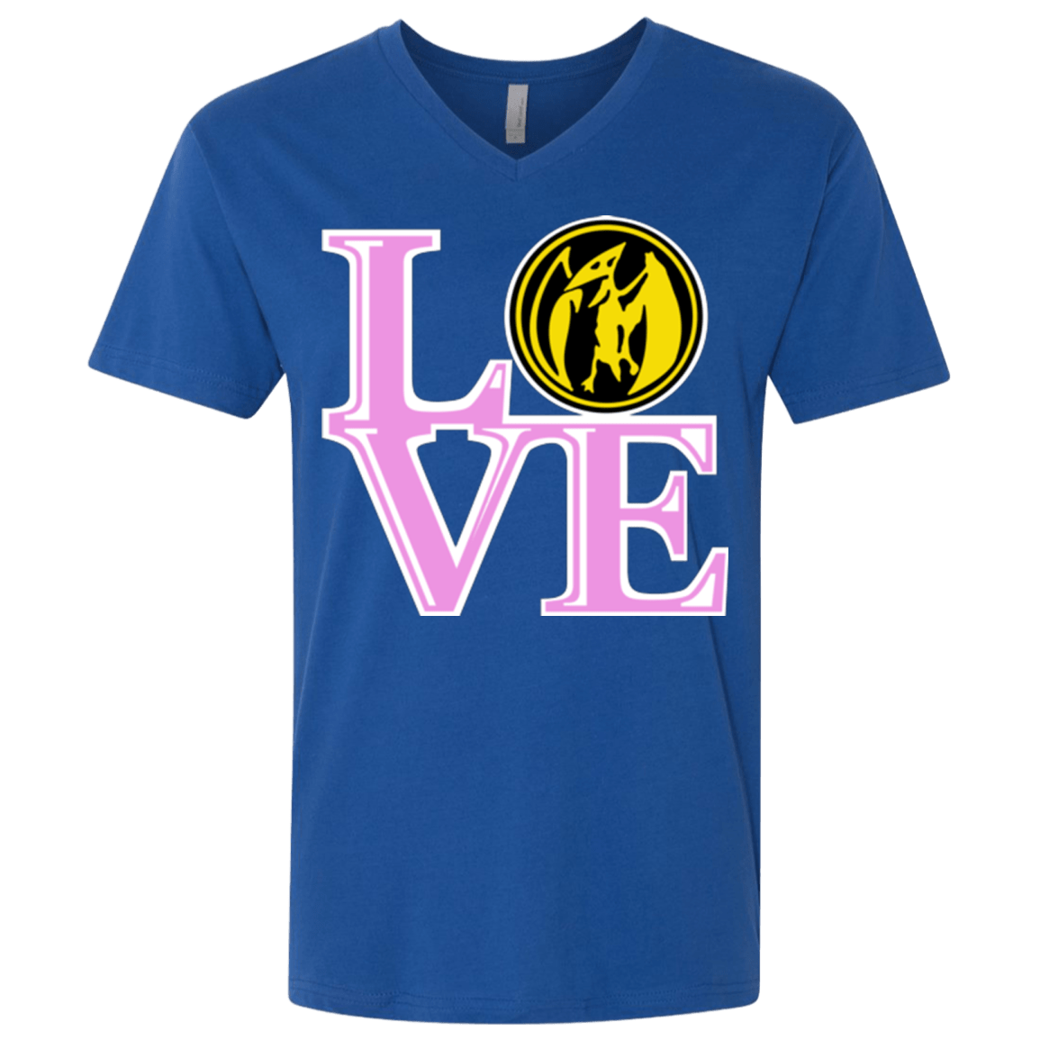 T-Shirts Royal / X-Small Pink Ranger LOVE Men's Premium V-Neck