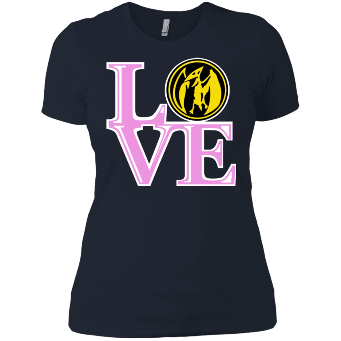 T-Shirts Midnight Navy / X-Small Pink Ranger LOVE Women's Premium T-Shirt