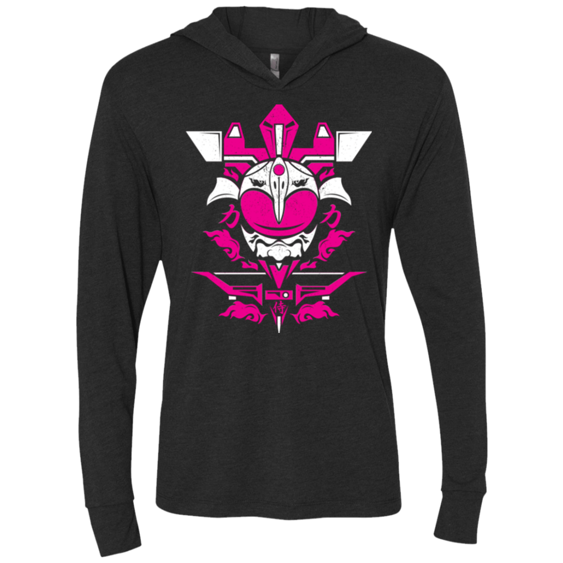 T-Shirts Vintage Black / X-Small Pink Ranger Triblend Long Sleeve Hoodie Tee