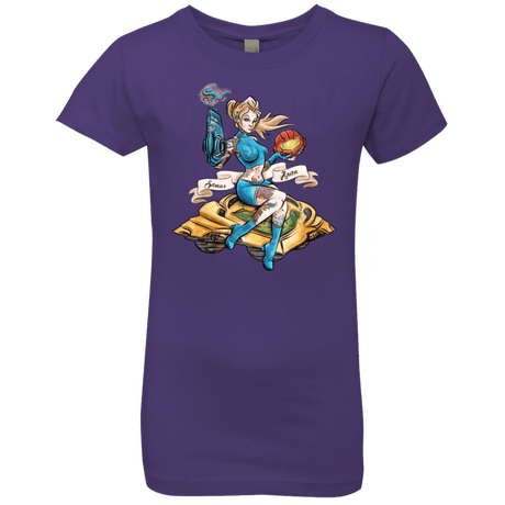 T-Shirts Purple Rush / YXS PINUP SAMUS Girls Premium T-Shirt