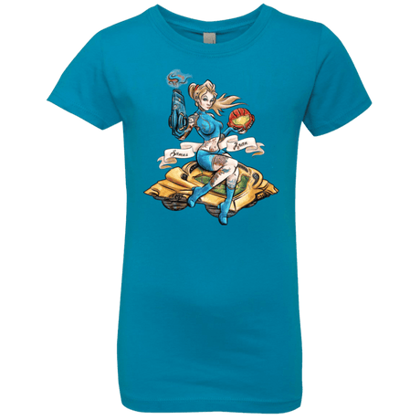 T-Shirts Turquoise / YXS PINUP SAMUS Girls Premium T-Shirt