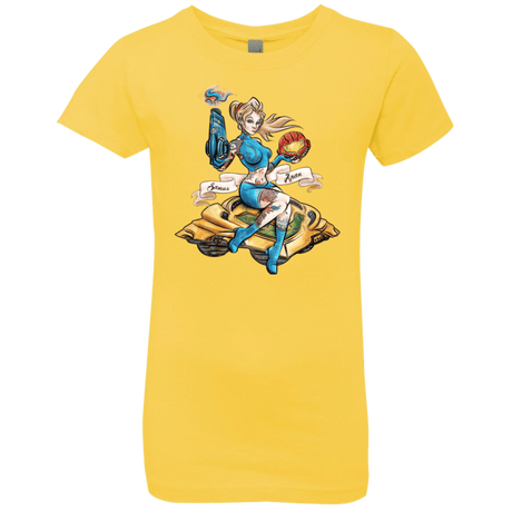 T-Shirts Vibrant Yellow / YXS PINUP SAMUS Girls Premium T-Shirt