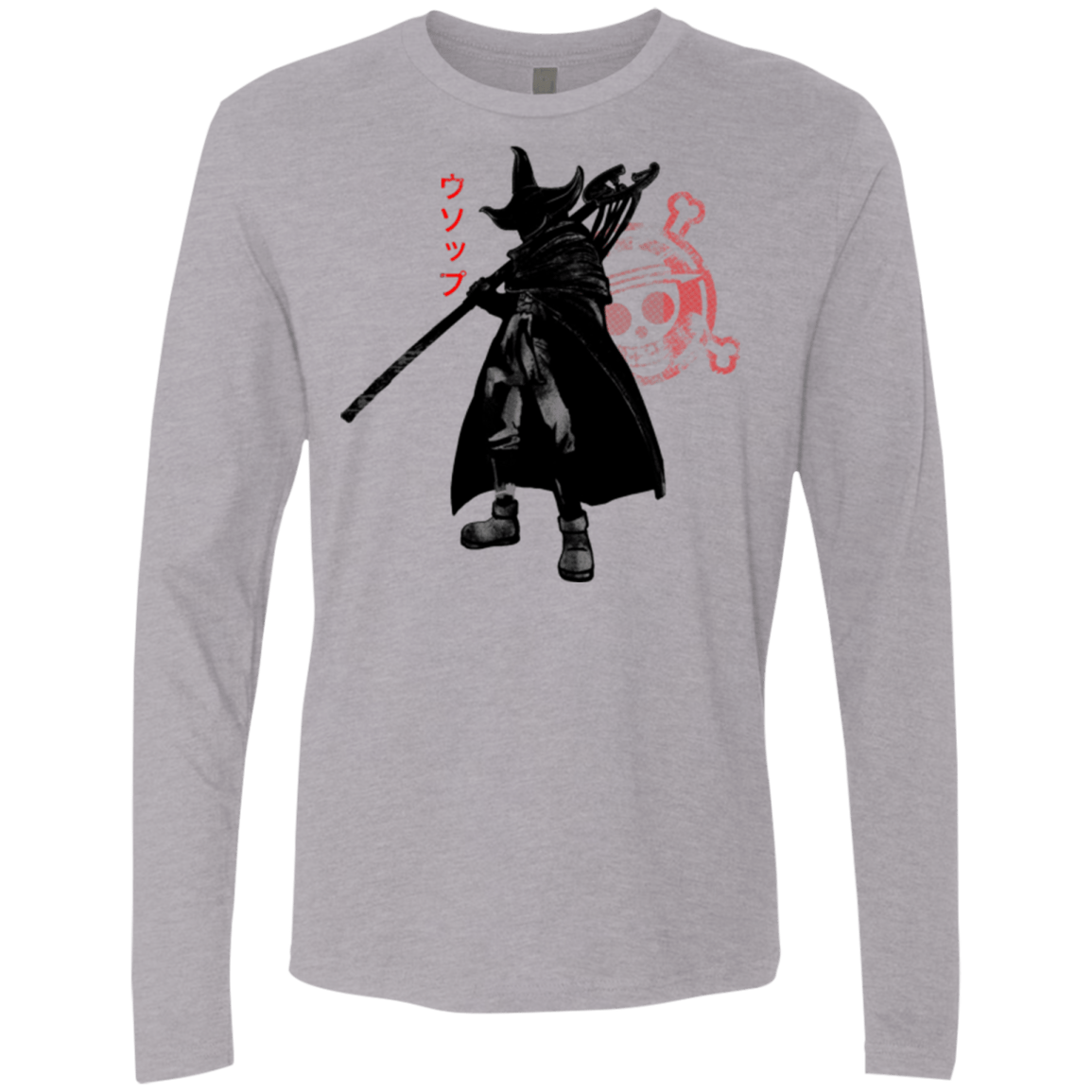 T-Shirts Heather Grey / Small Pirate sniper Men's Premium Long Sleeve