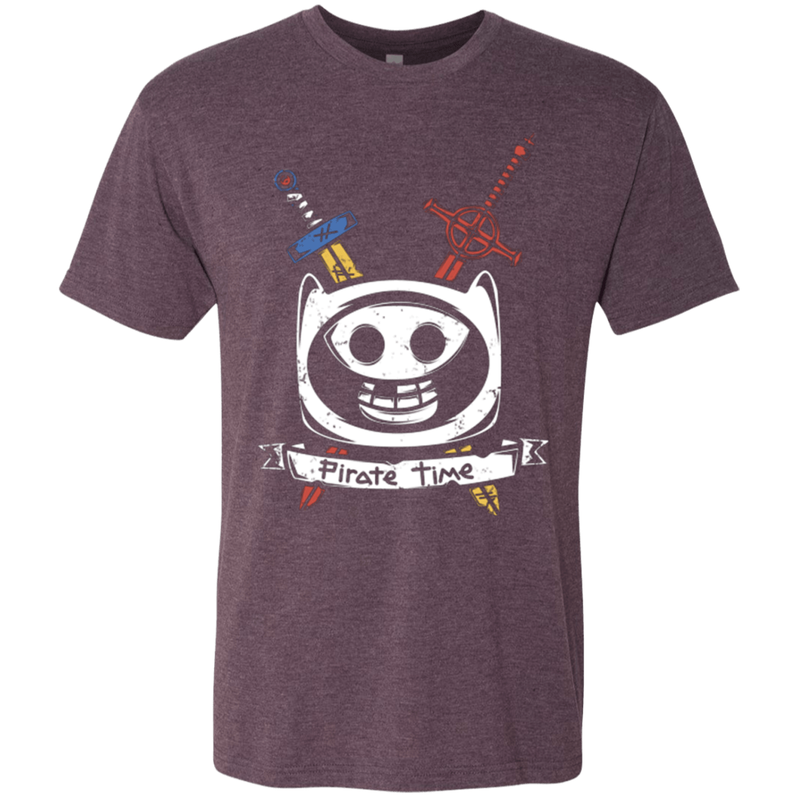 T-Shirts Vintage Purple / Small Pirate Time Men's Triblend T-Shirt