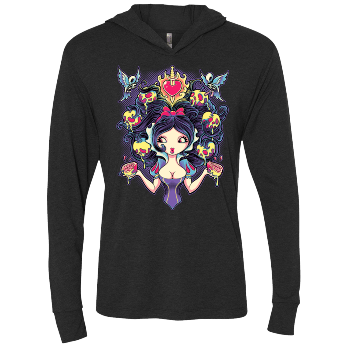 T-Shirts Vintage Black / X-Small Poisoned Mind Triblend Long Sleeve Hoodie Tee