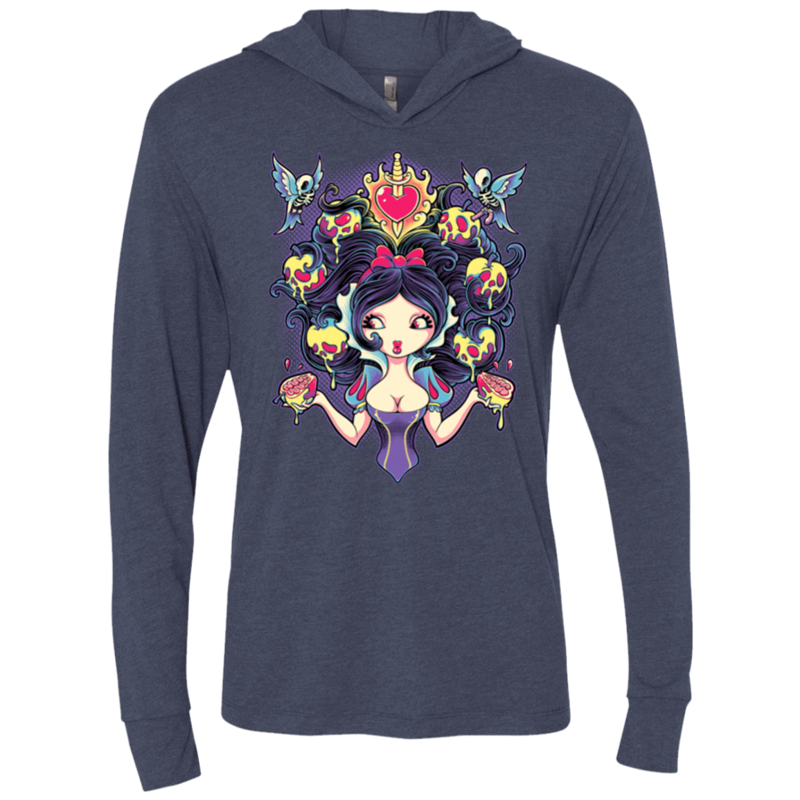 T-Shirts Vintage Navy / X-Small Poisoned Mind Triblend Long Sleeve Hoodie Tee