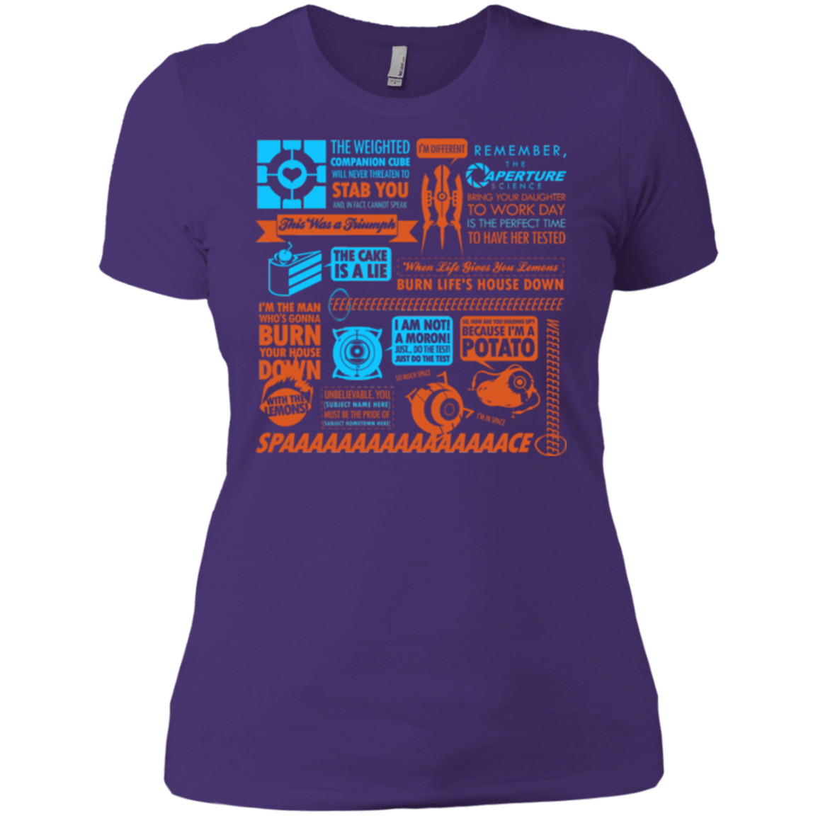 T-Shirts Purple / X-Small Portal Quotes Women's Premium T-Shirt