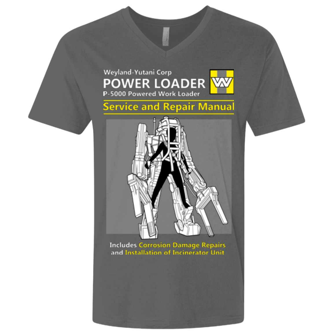 T-Shirts Heavy Metal / X-Small POWERLOADER SERVICE AND REPAIR MANUAL Men's Premium V-Neck